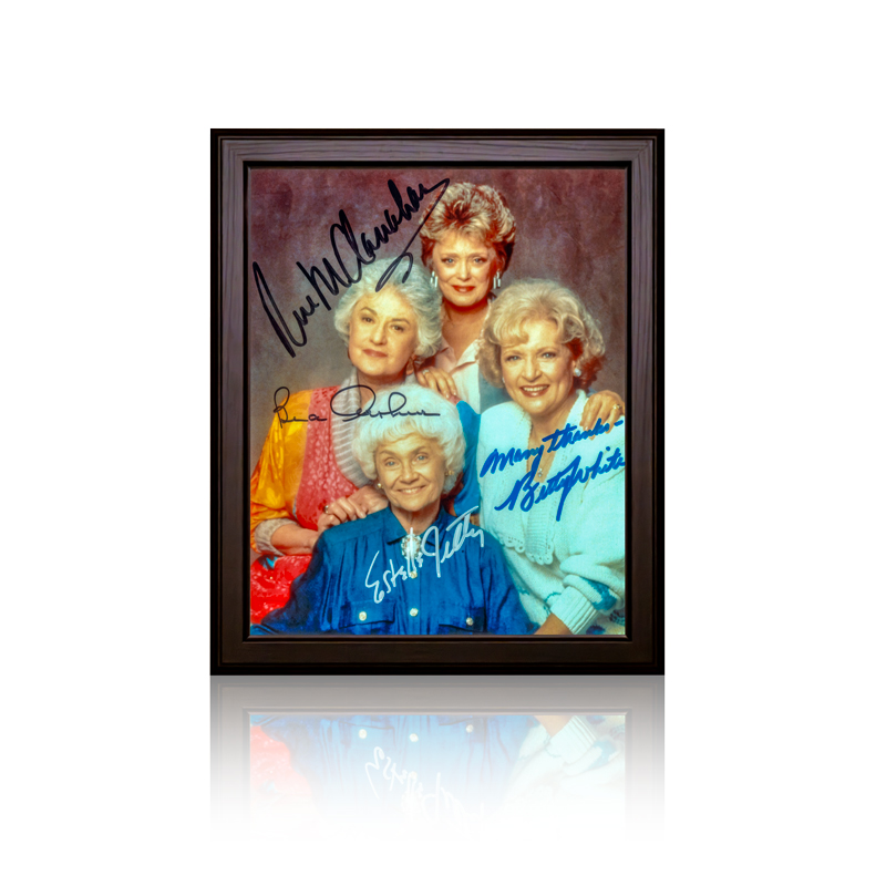 Photo of the Golden Girls with their signatures